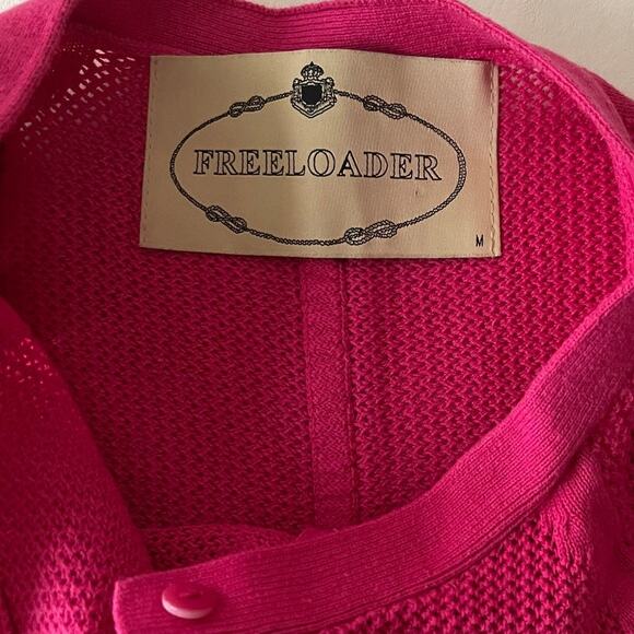 FreeLoader Waffle Knit Pullover Sweater in Hot Pink Women's Size M - Picture 3 of 6